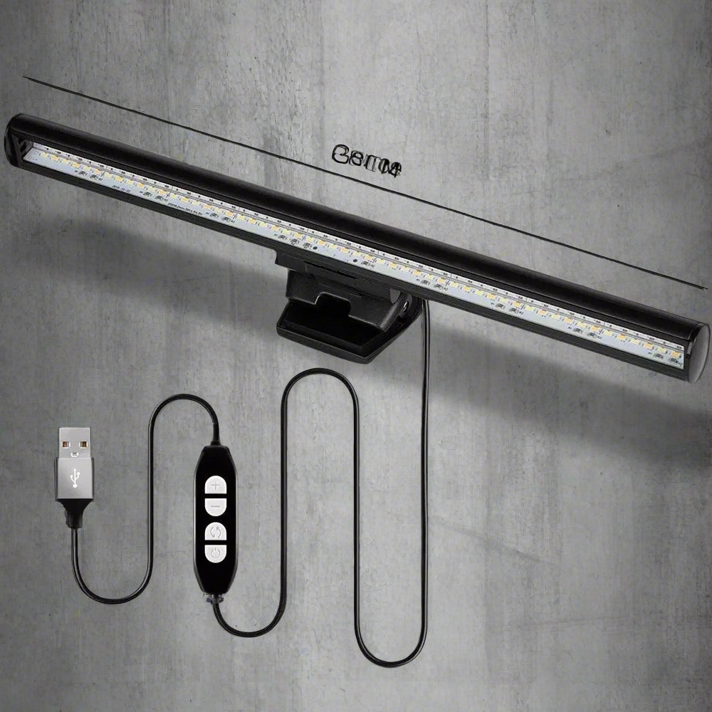 Black Monitor Light add on with power cord