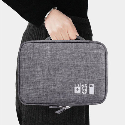 Grey tech bag organizer.