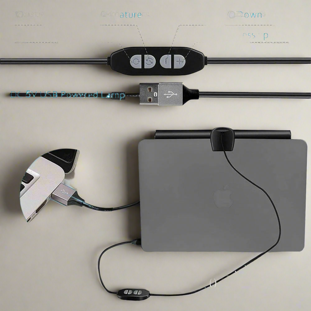 Black Monitor Light add on with power cord