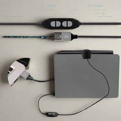 Black Monitor Light add on with power cord