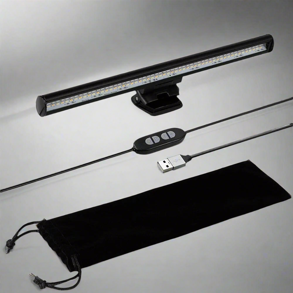 Black Monitor Light add on with power cord