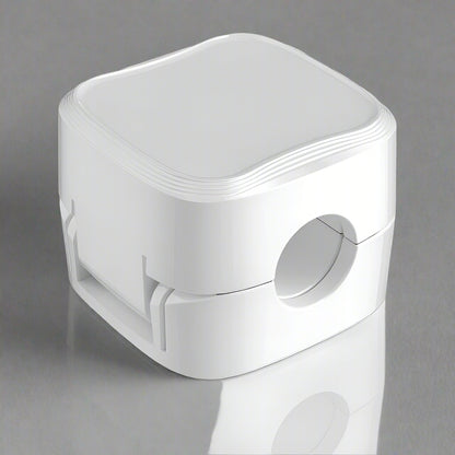 White magnetic cable clips organizer for tech cable setup

